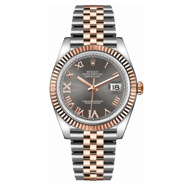 Datejust Dark Rhodium Dial Fluted Bezel 36mm