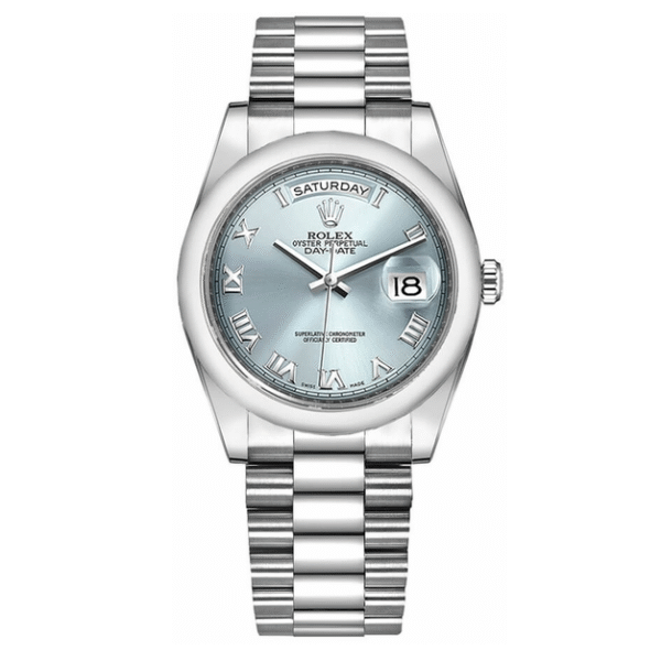 Rolex Day-Date "President" 36mm Ice Blue Roman Numeral Dial
