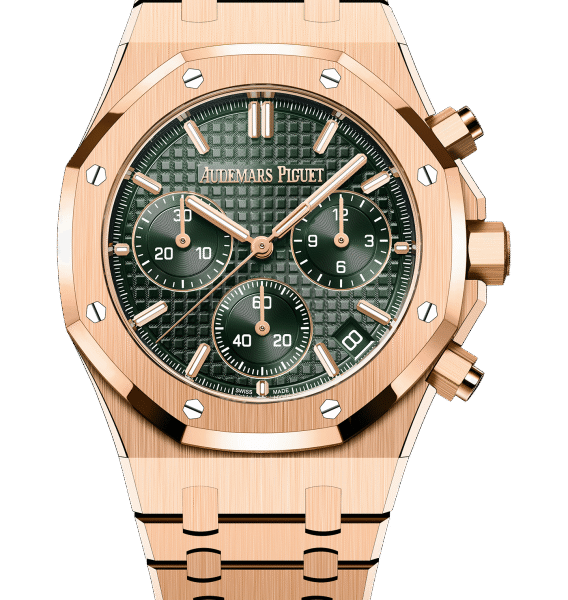 ROYAL OAK Pink Gold Khaki Green Dial CHRONOGRAPH 41mm